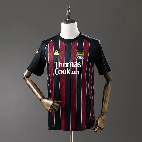 Camiseta de fútbol Manchester City 2008/09 VISITANTE MANGA CORTA VERSION FAN
